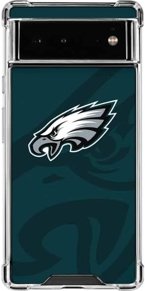 Skinit Clear Phone Case Compatible with Google Pixel 6 - Officially Licensed NFL Philadelphia Eagles Design