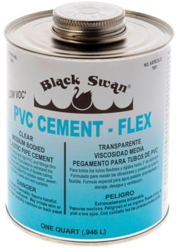 Pegamento PVC líquido Clear Black Swan 1/2 Pint