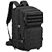 HUNTVP 45L Taktischer Rucksack Militär Wanderrucksack Molle Trekkingrucksack Wasserdicht Kampfrucksack Bundeswehr Kletterrucksack für Herren Damen Outdoor Wandern, Schwarz