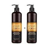 Argan De Luxe 100% Pure Organic Moroccan Argan Oil Nourishing Shampoo & Conditioner 500ml (Shampoo+Conditioner 500ml) by Argan Deluxe