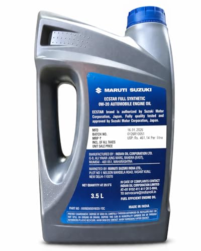Image of ECSTAR Full Synthetic 0W-20 Engine oil (3.5Ltr) | For Petrol /CNG, Hybrid Cars | Premium and High Performance Engine Oil