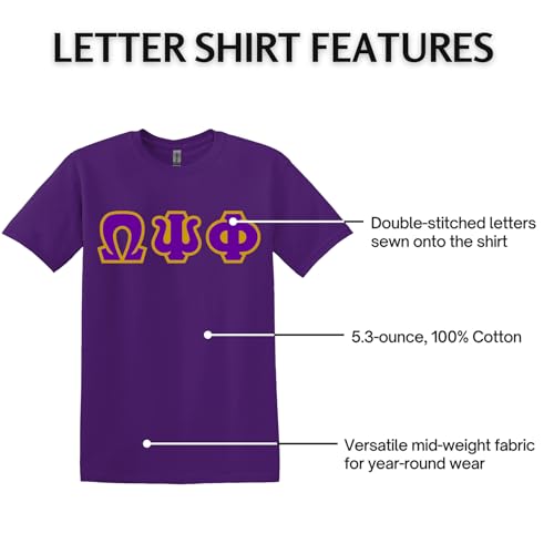 Omega Psi Phi Twill Letter Shirt2
