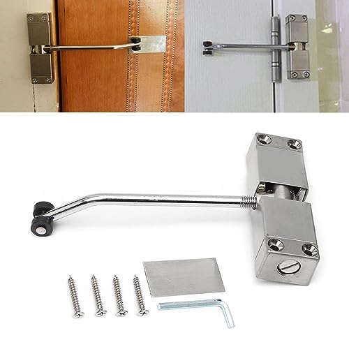 Spring Door Closer, Stainless Steel Adjustable Automatic Door Closer For Residential/Commercial Use, Stainless Steel Surface Mounted Door Closer #TOP7