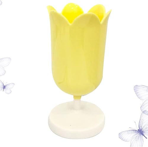 Miniatura 9 de Cabilock Soporte de plástico con forma de pétalo creativo para escritorio, soporte para lápices, soporte para lápices, organizador de escritorio,