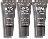 3X Original Nipple Balm 8mL Each, 100% Natural, Multi-Purpose for Dry Skin, Luscious Lips & Glossy Bits | Fragrance Free (3, TRAVEL SIZE)
