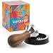 Produktbild NOUTEN® Premium Espresso Tamper Set 57mm - Kaffeestampfer aus Edelstahl mit einem elegant geformten Echtholzgriff  Espresso Stempel für den vollmundigen Genuss - Passende Tampermatte inklusive