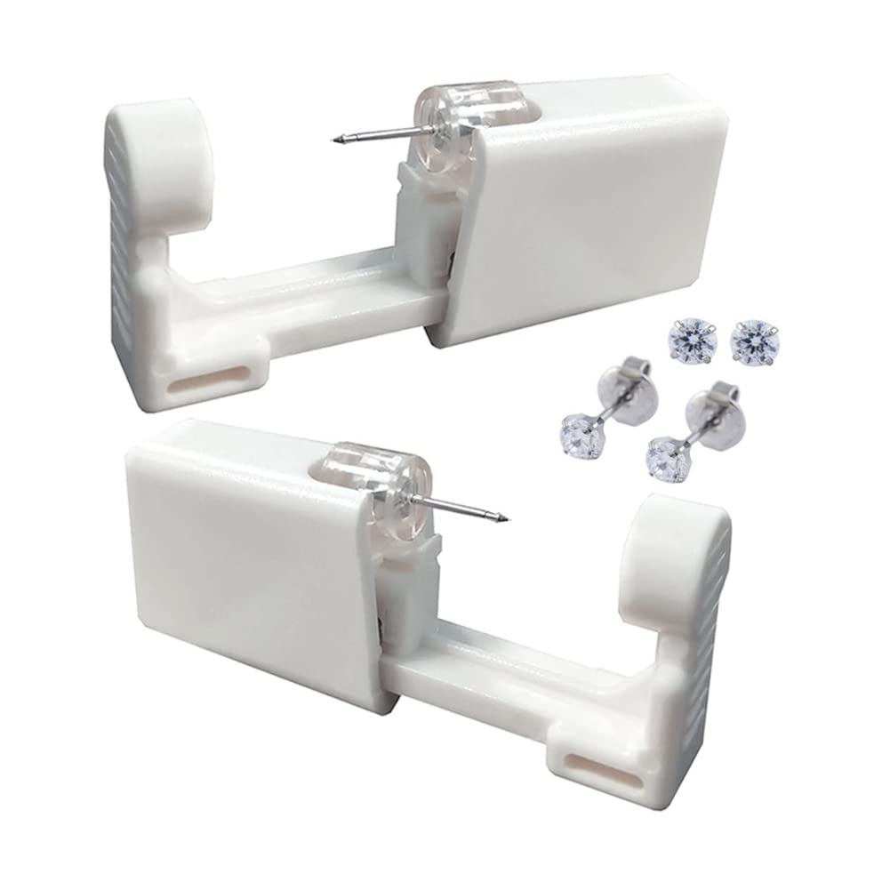 Piercing Kit, 2 Pack Ear Piercing Gun Disposable Safety Ear Piercing