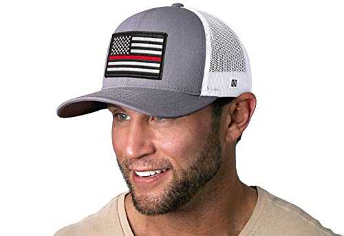 Image of HAKA American Flag Trucker Hat - USA Flag Mesh Snapback Cap for Men, Women & Golf, Patriotic Baseball Dad Hat