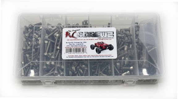ara034 - Arrma Outcast 8s 1/5th (#ARA5810) Stainless Screw Kit