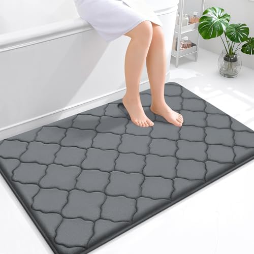 OLANLY Memory Foam Bath Mat Rug 47x32, Ultra Soft and Absorbent B...