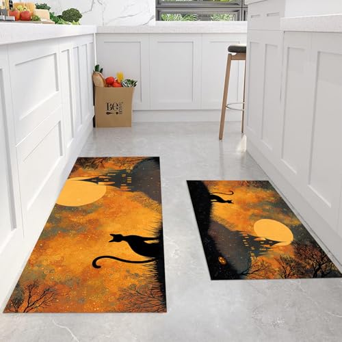 Tapis de cuisine chat noir absorbant entree interieur 43x150 - 4