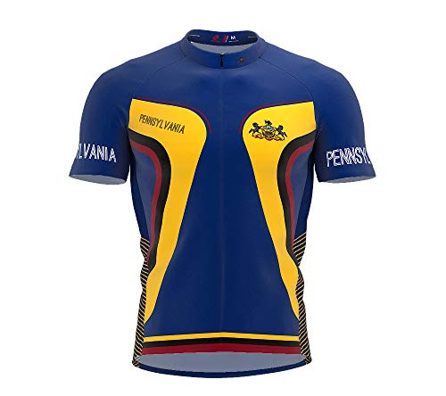 ScudoPro Pennsylvania Bike Short Sleeve Cycling Jersey for Women - Size M Multicolored