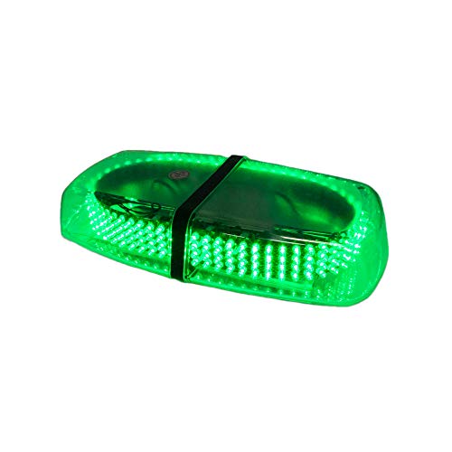 [[MAGNETIC] 240 LED Mini Light Bar Roof Top Emergency Warning Hazard Safety Flashing Strobe Dual Rapid Switch Longer 10FT Cable Car Truck Vehicle - Green