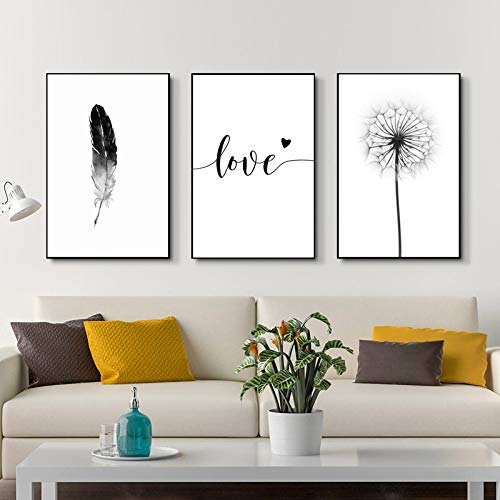 Lettre amour toile peinture pissenlit pour créer un cocon romantique et poétique chez soi