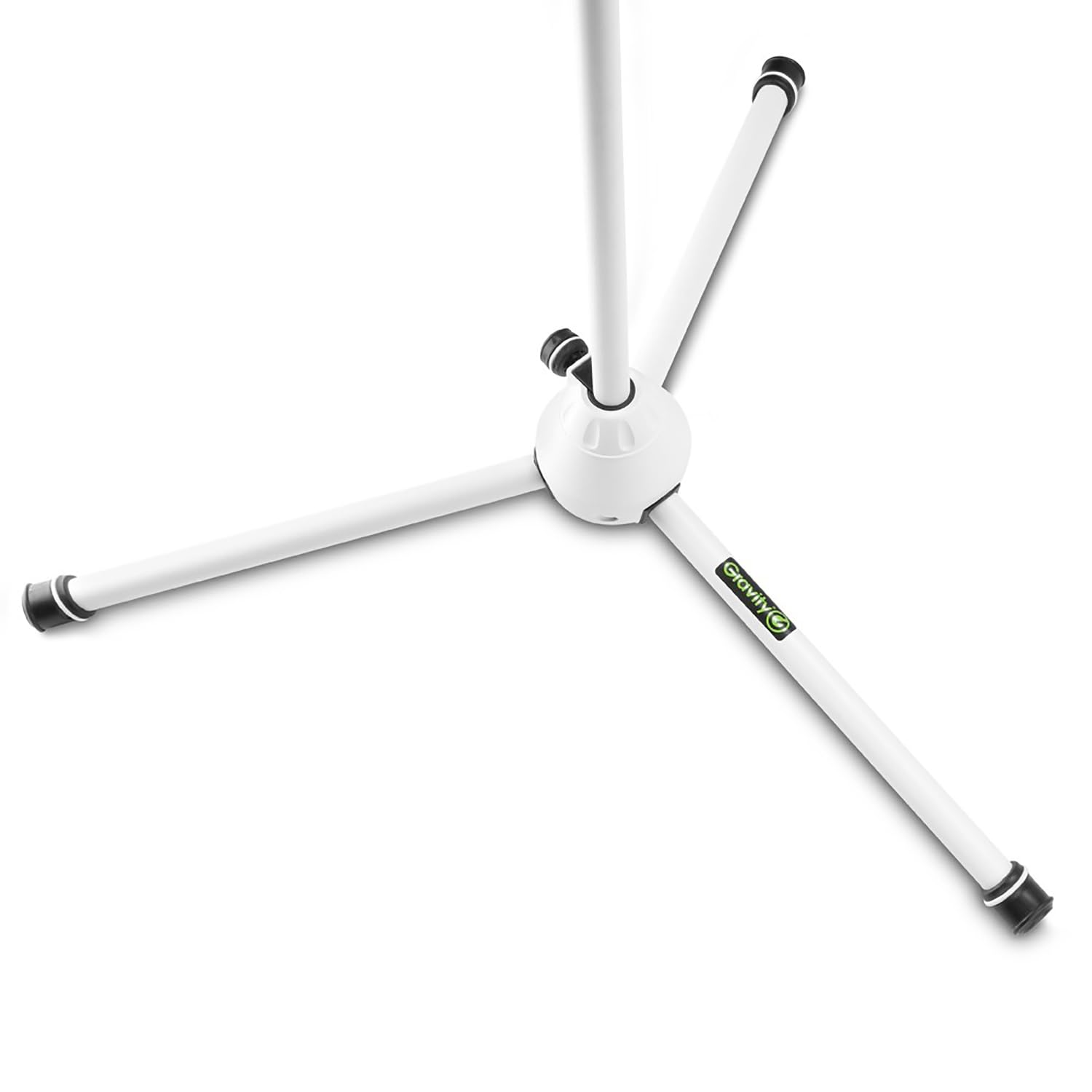 Gravity MS 4322 W - Asta microfonica con treppiede con base ripiegabile e portamicrofono estraibile a 2 punti bianco