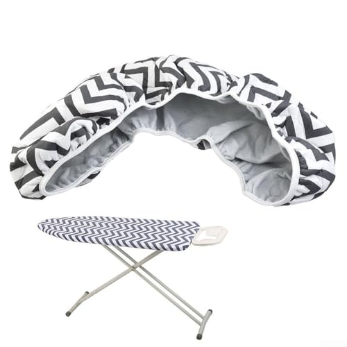 La Mejor Selección de Fundas para tablas de planchar los más recomendados. 43 Drhomeam Funda para tabla de planchar, grande, se adapta a todos los tamaños estándar, cuna a rayas de alta calidad, resistente a altas temperaturas, 20 x 59 pulgadas,...