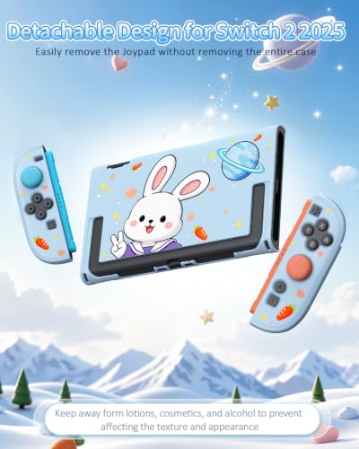Image of WAXITY Switch 2 Cute Protective Case, Dockable Hard Cover Shell Accessories