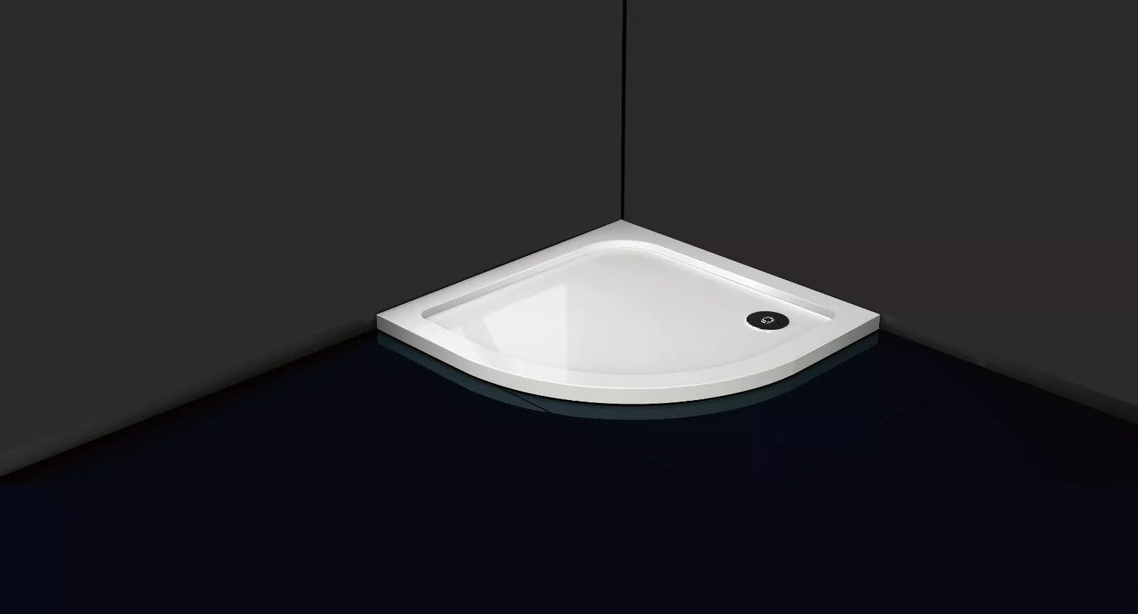 Quadrant Shower Enclosure 800mm White Stone Tray (800 x 800mm Shower Tray)