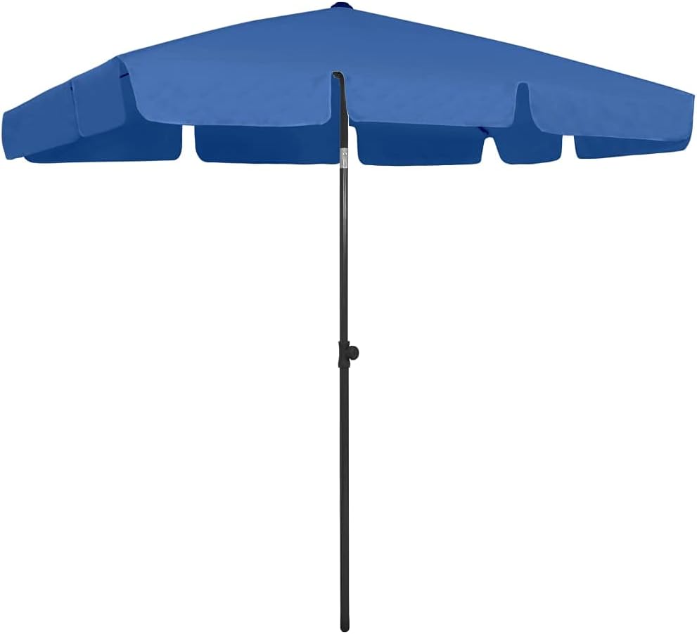 Beach Umbrella Sand Yellow 70.9"x47.2", Wind Resisitance Beach Umbrella, with top vent and Tilt Aluminum Pole, Weather and UV resistant Protection Sand Umbrella