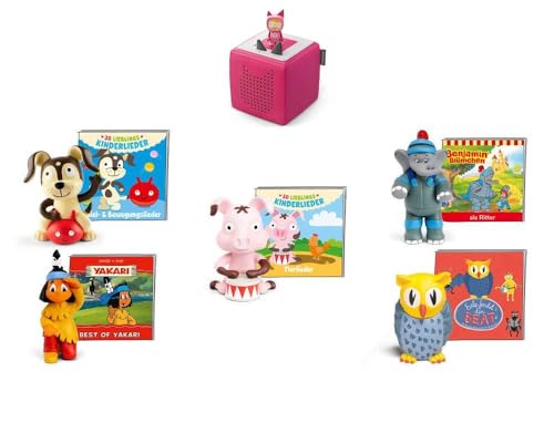 tonies Starterset Pink mit Kreativ inkl. fünf Hörfiguren und Sammelheft