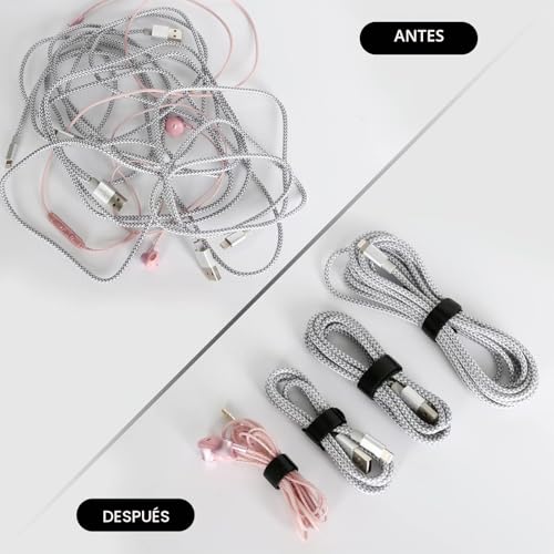 Miniatura 3 de Kronwahl Juego De 100 Ataduras De Cable Reutilizables, Negros, Autoadhesivos Y Extra Resistentes Para Una Gestión Óptima De Los Cables, Bridas Cables Ajustables Y Resellables