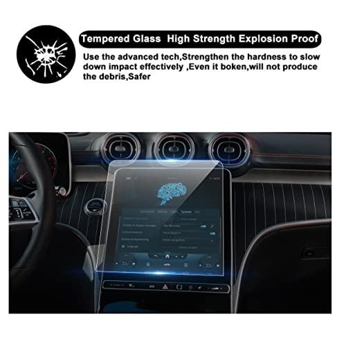 Satis Screen Protector Compatible With 2023 C300 C43 Glc300 Glc43 Mbux 11.9-Inch Touchscreen，Anti Scratch,Bubble Free,9H Hardness Tempered Glass #TOP1