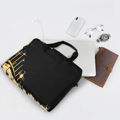 Maletín portátil con diseño musical para laptop 13-15.6 pulg miniatura 7