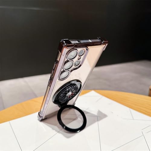 Coque de support de placage pour Samsung S22 Plus bague bumper antichoc argent