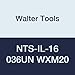 Walter Tools NTS-IL-16 036UN WXM20 Carbide NTS Threading Inserts, Internal Thread, Full Profile, American UN 60 Degree (Pack of 10)