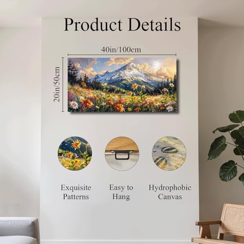 Grand tableau mural decoratif maison nature salon chambre 50x100