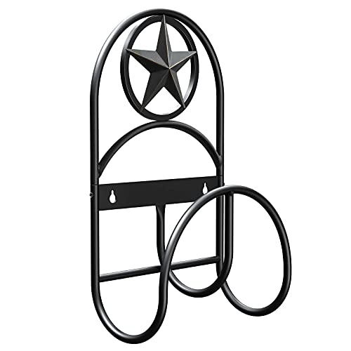 GOFORWILD Garden Hose Holder, Decorative Hose Butler Sturdy Water Hose Rack, Durable Wall Hose Hanger, Holds 125-Feet of 5/8-Inch Hose, Hose Reel, Made of Gauge Steel (21)