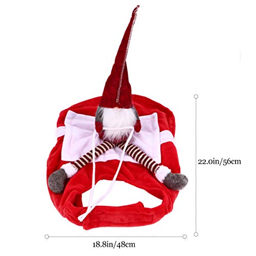 STOBOK Cão Natal Trajes Pet Cão Santa Claus Equitação Traje Pet Natal Grande Cão Roupas Roupa Estilo