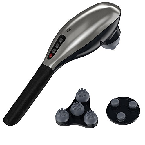Gideon Long Arm Rechargeable Cordless Vibrating Percussion Massager – (3 Interchangeable Nodes - 5 Massaging Modes & 5 Speeds) - Quick Relief for Muscle Pains Such as Arthritis, Sports Injuries, Etc.