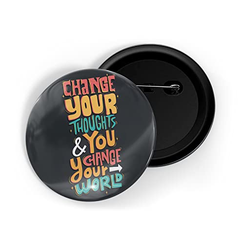 Image of dhcrafts Pin Badges Multicolor Positive Glossy Finish Design Pack of 1 (58mm)