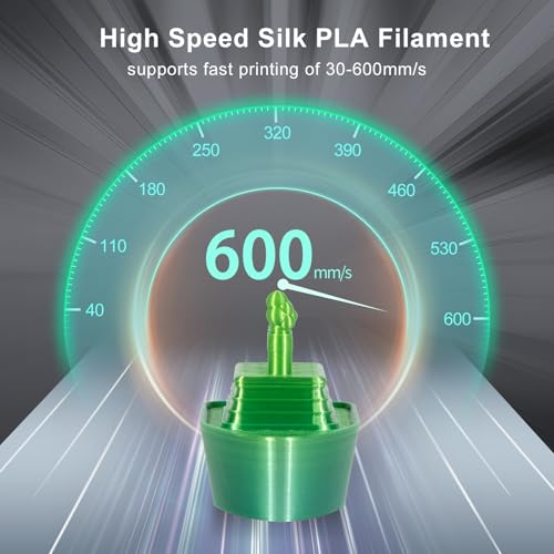 Image of IEMAI Silk PLA Filament 1.75mm 1kg, Dual-Color Gradient Yellow to Green 3D Printer Filament, Silky Glossy Finish, Tough & Neatly Wound for DIY, Artistic & Home Decor