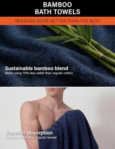 Image of DAMENSCH Unisex Premium Bamboo Blend, Ultra-Soft, Absorbent, Dual Waffle and Terry Texture Waffle Bath Towel - Forest Green