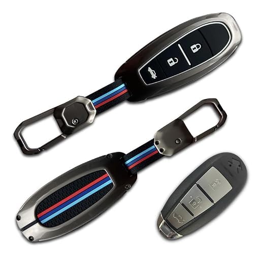 Image of NEODRIFT 'KeyShield' Car Key Cover for Maruti Suzuki Grand Vitara | Brezza (Shape 2, 03 Buttons) (Durable, Stylish, & 360 Protection)