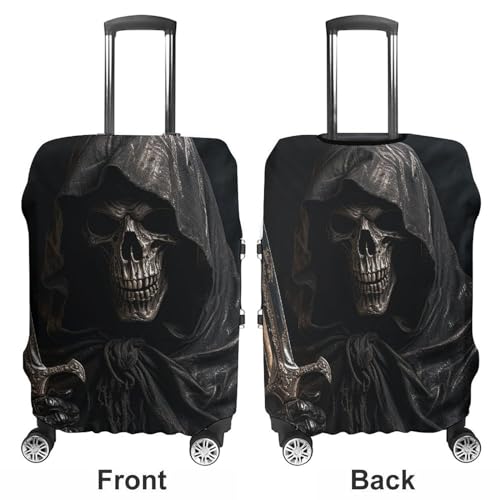 Suitcase Covers for Luggage Washable Luggage Cover Skeleton in Robe Luggages Wheel Covers Elastic Travel Carry On Suitcase Cover Travel Luggages Protector Sleeve Fit 29-32 Inch L3