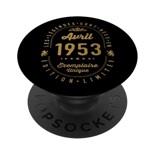 69 años Cumpleaños Las Leyendas nacen en Abril de 1953 PopSockets PopGrip Intercambiable