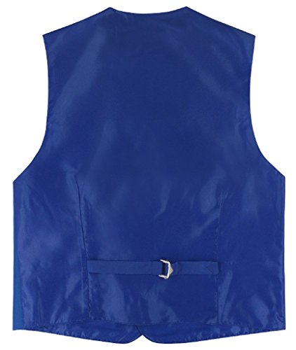 Boy's Dress Vest & Necktie Solid Royal Blue Color Neck Tie Set Size 10 #TOP1