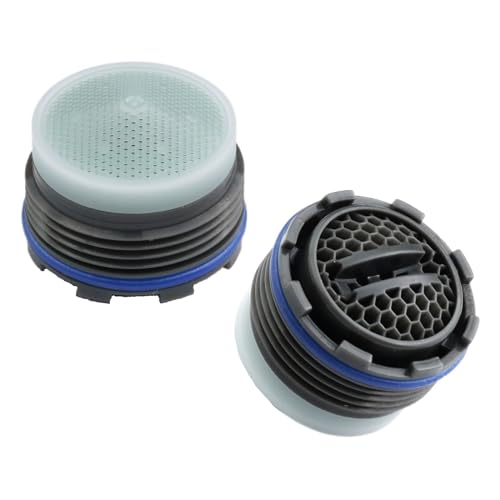 rudis-spareparts Boquilla mezcladora 5,7l regulador de chorro de aireador grifo M18,5 apto como repuesto para IKEA YTTRAN, ÄLMAREN, GLYPEN (2 piezas)