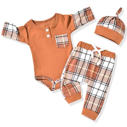 Aalizzwell Newborn Infant Baby Boys Fall Winter Outfit