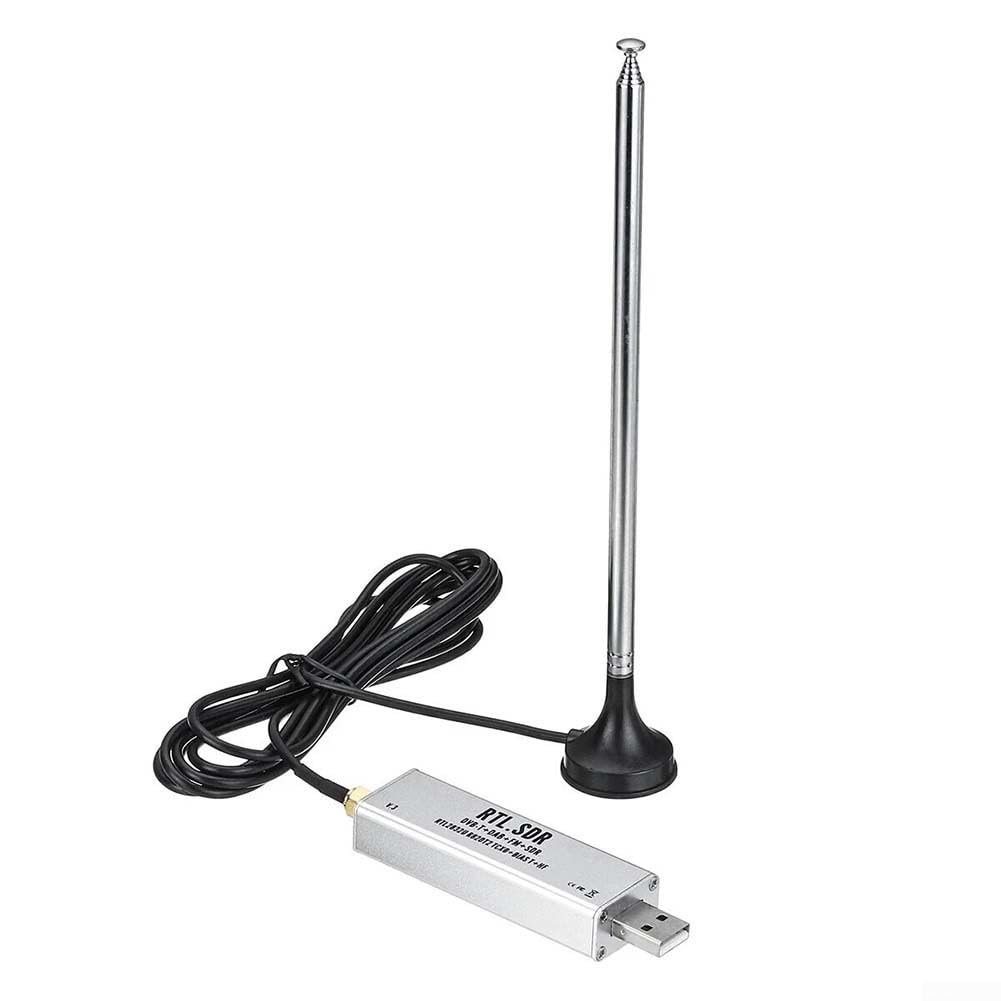 Full-Band 0,1 MHz - 1,7 GHz TCXO stabiler SDR-Empfänger, RTL2832U R820T2 Tuner für Luftfahrt ADS-B, Marine AIS, Kurzwellenhören, für Meteorüberwachung auf Windows/Mac (mit Antenne)