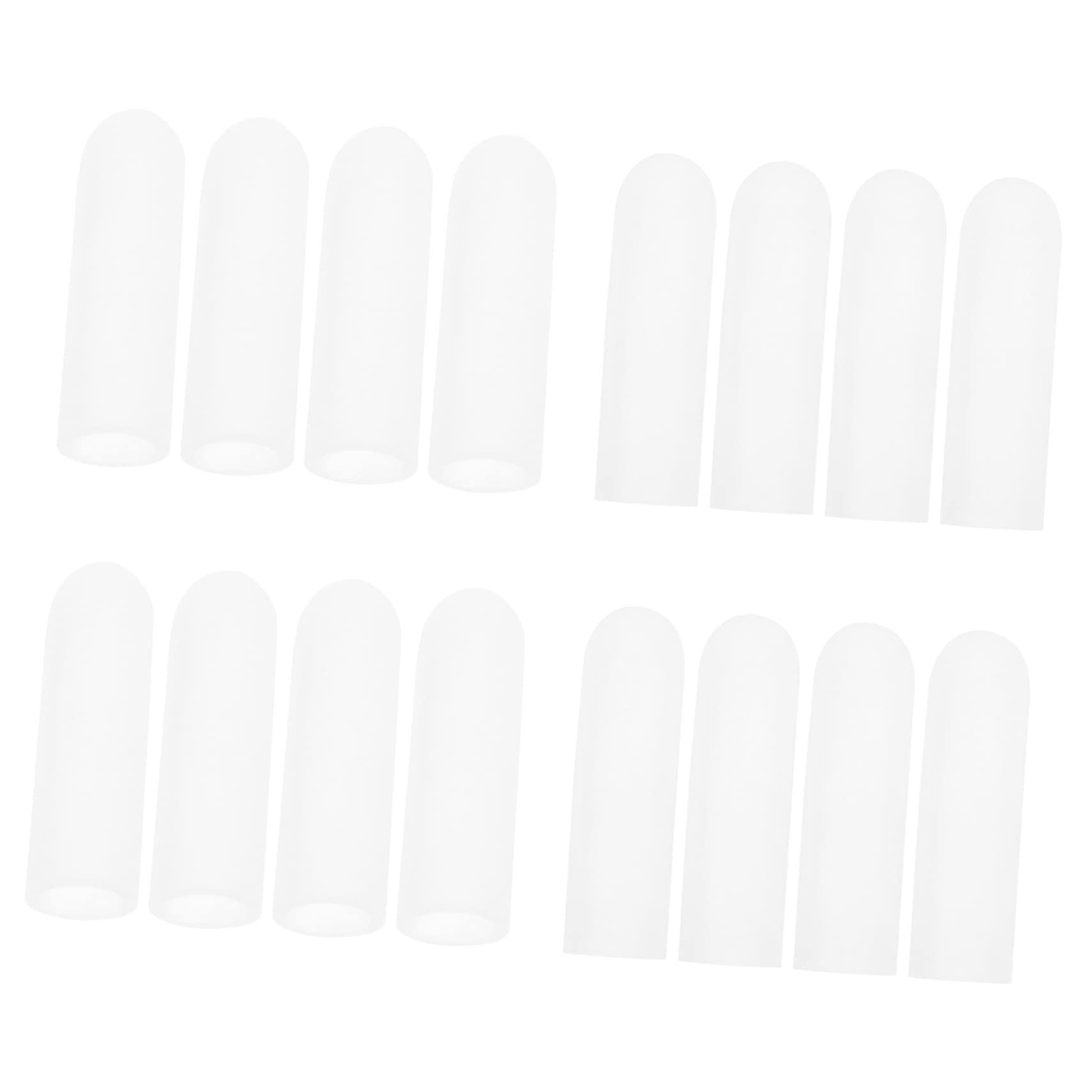 Ipetboom Waterproof Finger Tips Protectors 8 Pairs Silicone Thumb Covers for Cleaning Kitchen Use