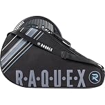 Raquex Enigma Padel Racket Cover Bag for 1 Racquet - Black - for Men & Women - Carry Handle + Adjustable Shoulder Strap