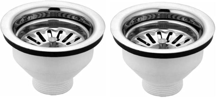 ZESTA Stainless Steel Kitchen Waste Coupling for Sink/Wash Basin, Drain Outlet and PVC Connector with Chrome Finished (4 Inch) PACK OF 2