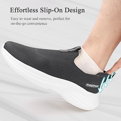 Mens Walking Shoes Slip On Tennis Shoe Athletic Gym Workout Shoes Comfortable Lightweight Cross Training Fashion Sneakers2