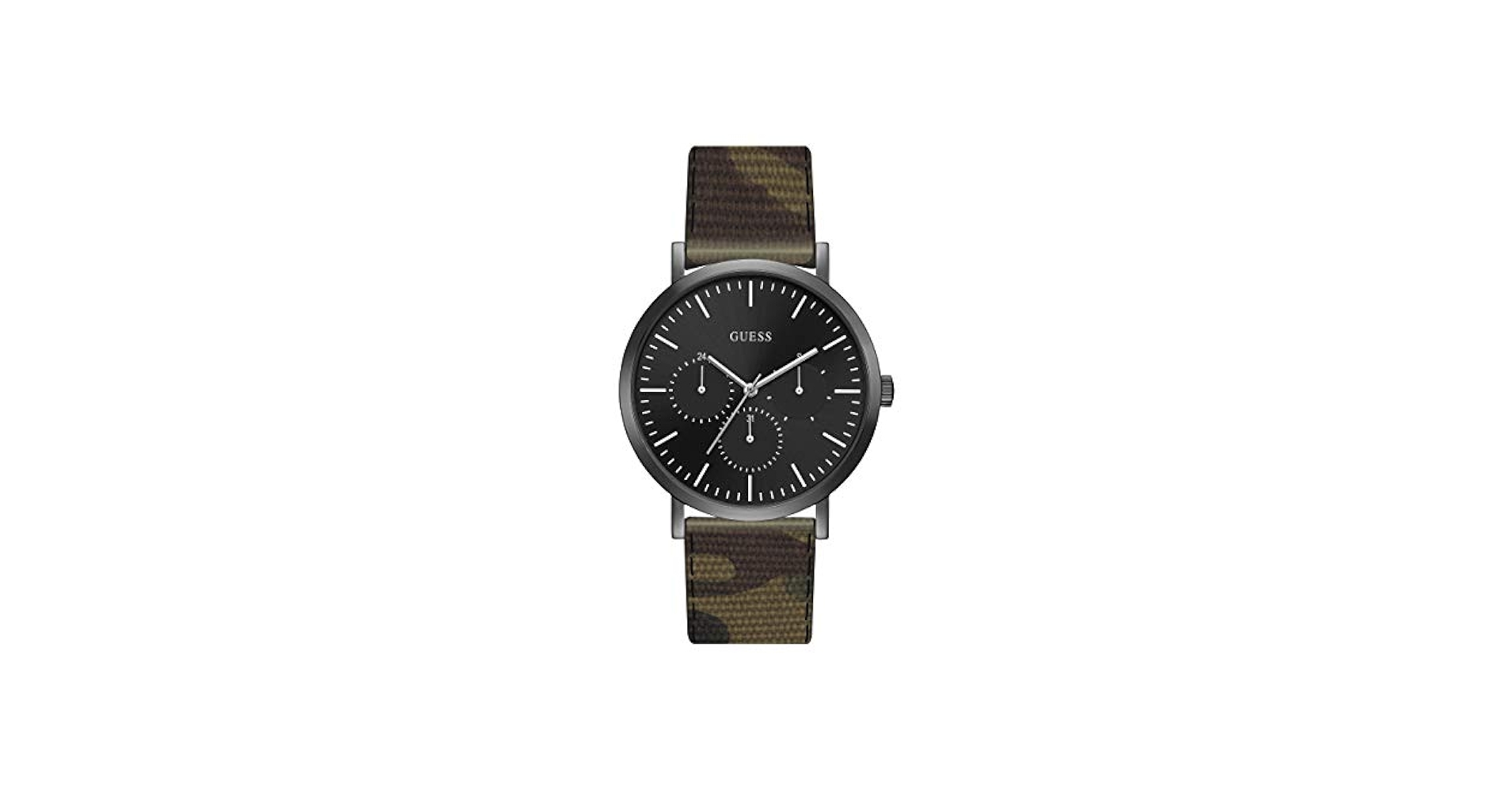 GUESS 迷彩柄 Watch 時計 Amazon.com: GUESS Men's 41mm Watch - Black Strap Black Dial