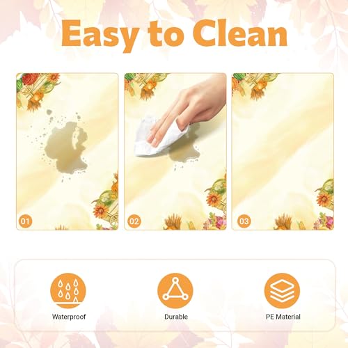Image of Childom 3 Pack Thanksgiving Tablecloths,Thanksgiving Decorations 54x108 Inch Plastic Table Cloth Rectangle Table,Disposable Tablecloths for Home,Picnic,Birthday,Outdoor,Friendsgiving Party Decorations