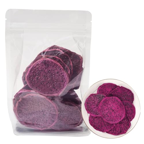 HanNainai,Dried Dragon Fruit Slices, Soft and Chewy, Dried Dehydrated Purple